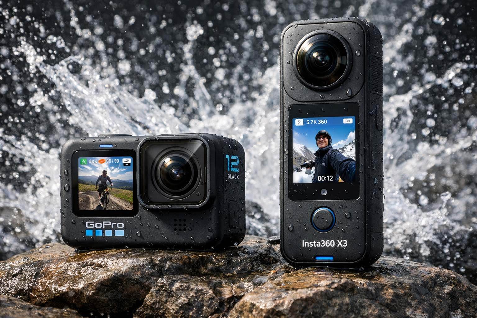 台中收購 GoPro 與 Insta360 運動相機展示 / Buying used GoPro and Insta360 action cameras in Taichung.